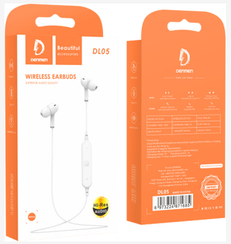 Denmen DL05 Wireless Earbuds Black Color